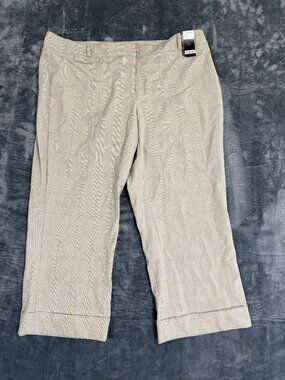 New York & Company Womens Pants Size 16 Plaid Cropped Style